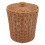Baskets With Lids Brown Plastic Wicker 1pcs For Multi-Use 7