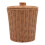 Baskets With Lids Brown Plastic Wicker 1pcs For Multi-Use 9