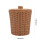 Baskets With Lids Brown Plastic Wicker 1pcs For Multi-Use 2