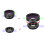 3 Phone Camera Lens Macro For Kit Fish Eye Lenses Black 2