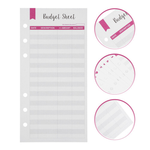 Cash Saving Binder Paper 12pcs A6 Budget Sheets 2