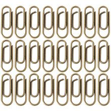 100Pcs Golden Metal Paper Clips Strong Clamps for Office School Use
