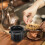 Espresso Kaffeesatz Abfallbehälter ABS Gummigriff Schwarz 6