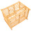 Lovebird Cage Double Layer Orange Bamboo 1pcs 9