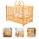 Lovebird Cage Double Layer Orange Bamboo 1pcs 3