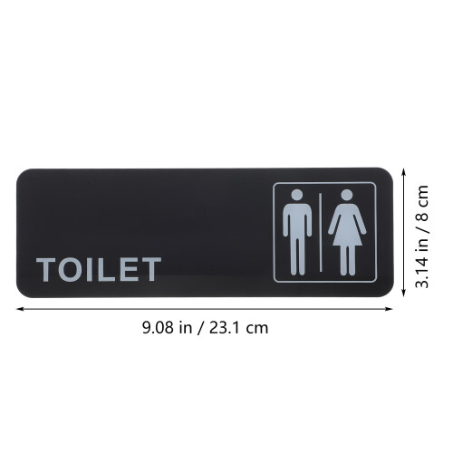 Funny Bathroom Signs Bathroom Sign Black Plastic 1pack 2