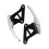 Raindrops Ergonomic Bike Handles Silver Motorcycle Backrest 1 Pair 1