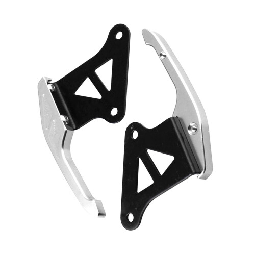 Raindrops Ergonomic Bike Handles Silver Motorcycle Backrest 1 Pair