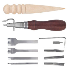 Leathercraft Kit Assorted Color Wooden Alloy 1 Set