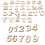 36 Pcs Wooden Alphanumeric Stickers Slices Decoration Accessories 7