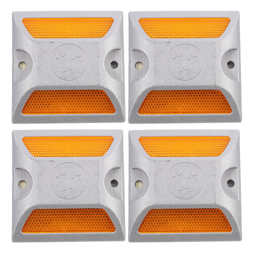 Worgeous  4 Pcs Led Reflector Guardrail Reflective Road Studs