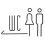 Bathroom Wall Sign Black Acrylic 1pack 1