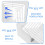 Plastic White Bathroom Fan Exhaust Cover Square Ceiling Vent 9