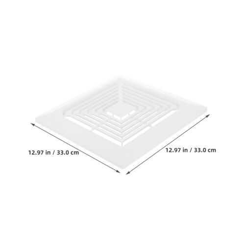 Plastic White Bathroom Fan Exhaust Cover Square Ceiling Vent 1