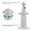 1pc 360 Aluminum Alloy White Universal 8