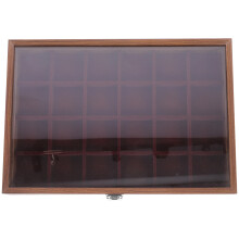 Worgeous Teabag Organizer Box Wood Tea Box Dark Brown Wood 1pcs