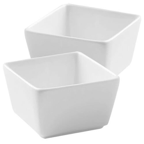 Sushi Soy Dipping Bowls White Ceramic 2pcs