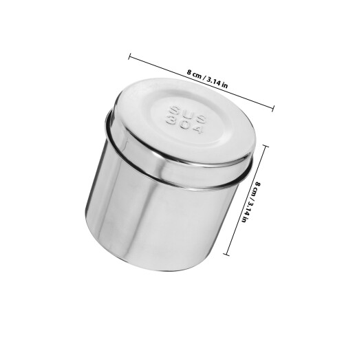 Unguent Jar Stainless Steel Silver 1pc 1