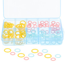Omeite Boxed Knitting Aids Marker Rings In Random Colors (120pcs)