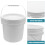 Paint Storage Pail Plastic Container With Lid White 1pcs 5
