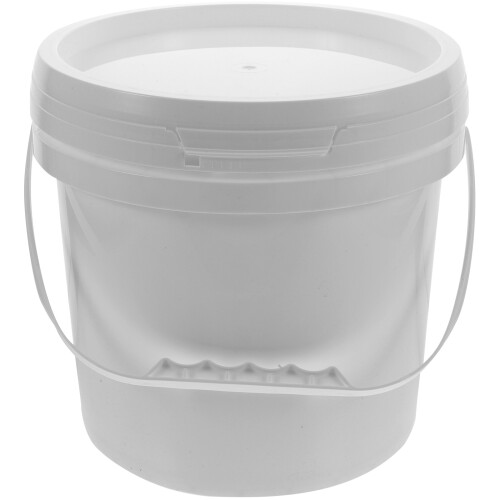 Paint Storage Pail Plastic Container With Lid White 1pcs