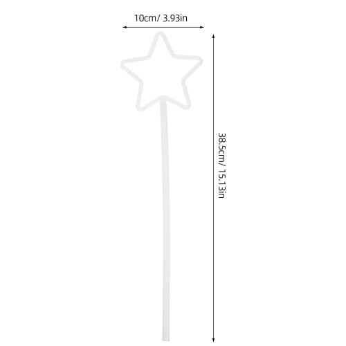 Craft Plastic Circles Star Wand Frames White 1 Set 1