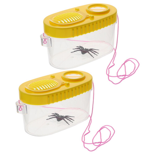 2 Pcs Insect Viewer Kit Child Critter Boxes Specimen Tools