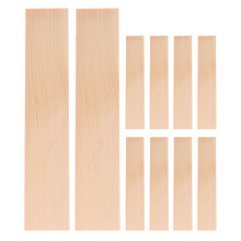 10Pièces Planches De Bois Pin Brut Kaki Pour Déco Meubles
