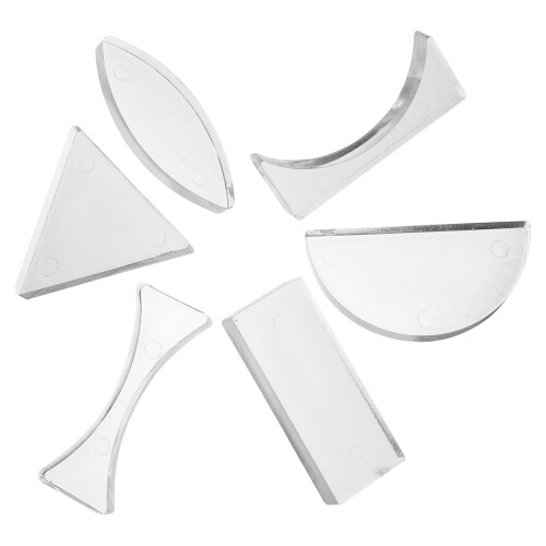 6 Pcs Optical Lenses Concave Lens Optical Concave Lenses Transparent