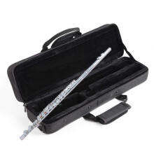 1Pc Padded Black Flute Handbag Canvas Carry Case with Shoulder Strap