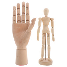 2pcs Drawing Mannequin For And Sketching Aid Beige 8 Inch
