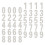 4 Sets Reflective House Numbers Fillable Mailing Labels White 9
