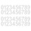 4 Sets Reflective House Numbers Fillable Mailing Labels White 5