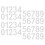 4 Sets Reflective House Numbers Fillable Mailing Labels White 11