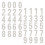 4 Sets Reflective House Numbers Fillable Mailing Labels White 8