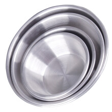 4Pcs Stainless Steel Side Dish and Sauce Plates Silver