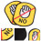 Dogs Don'T Touch Sticker Fabric Assorted Color 3pcs 3