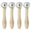 4 Pcs Bell Kit Percussion Student Wooden Handle Bells Silver 1