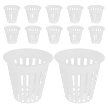 12St Hydroponische Net Cups Wit Plastic Met Makkelijke Plantstructuur