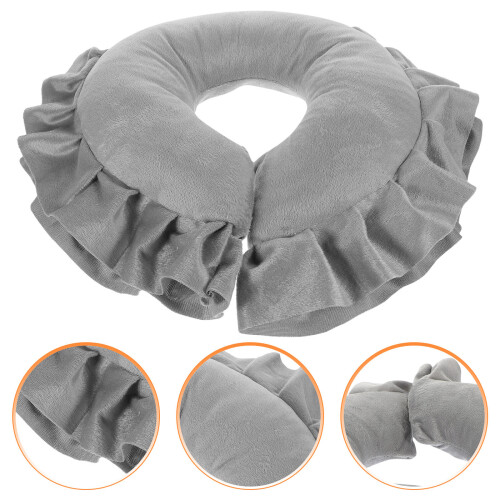 Grey Cotton Support Pillow For Beauty Salon Spa 1pack 2