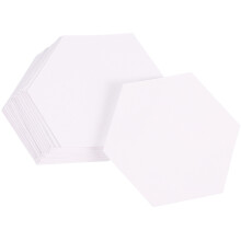 100 Pcs Paper Piecing Shapes Paper Patchwork Templates White