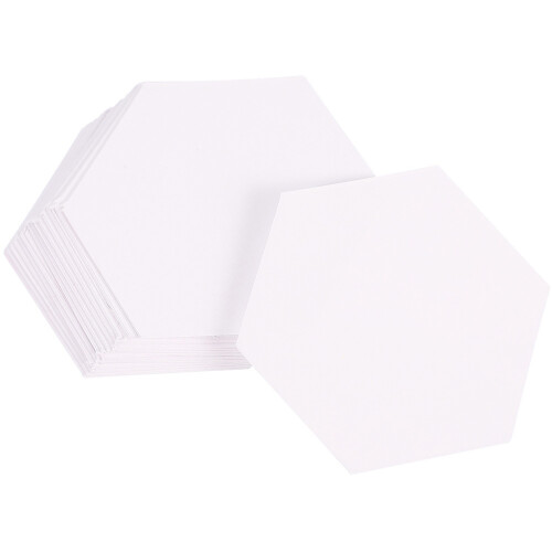 100 Pcs Paper Piecing Shapes Paper Patchwork Templates White