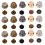 Handbag Rivet Rivet Studs Q Black 20 Sets 1