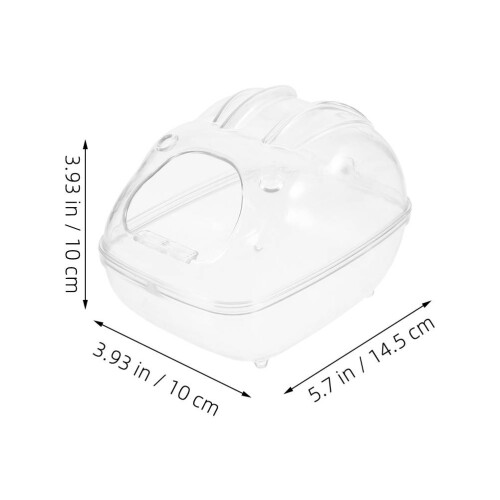 Hamster Sandbox Acrylic Compact Design For Small Pets 1pcs 2
