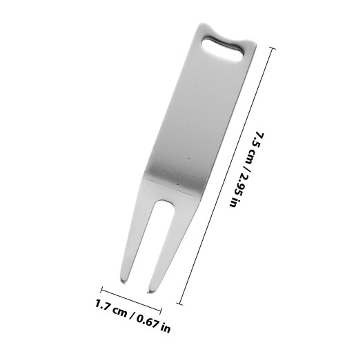 Multi-Function Golf Divot Tool Silver 6pcs 0.3x0.7x3in 1
