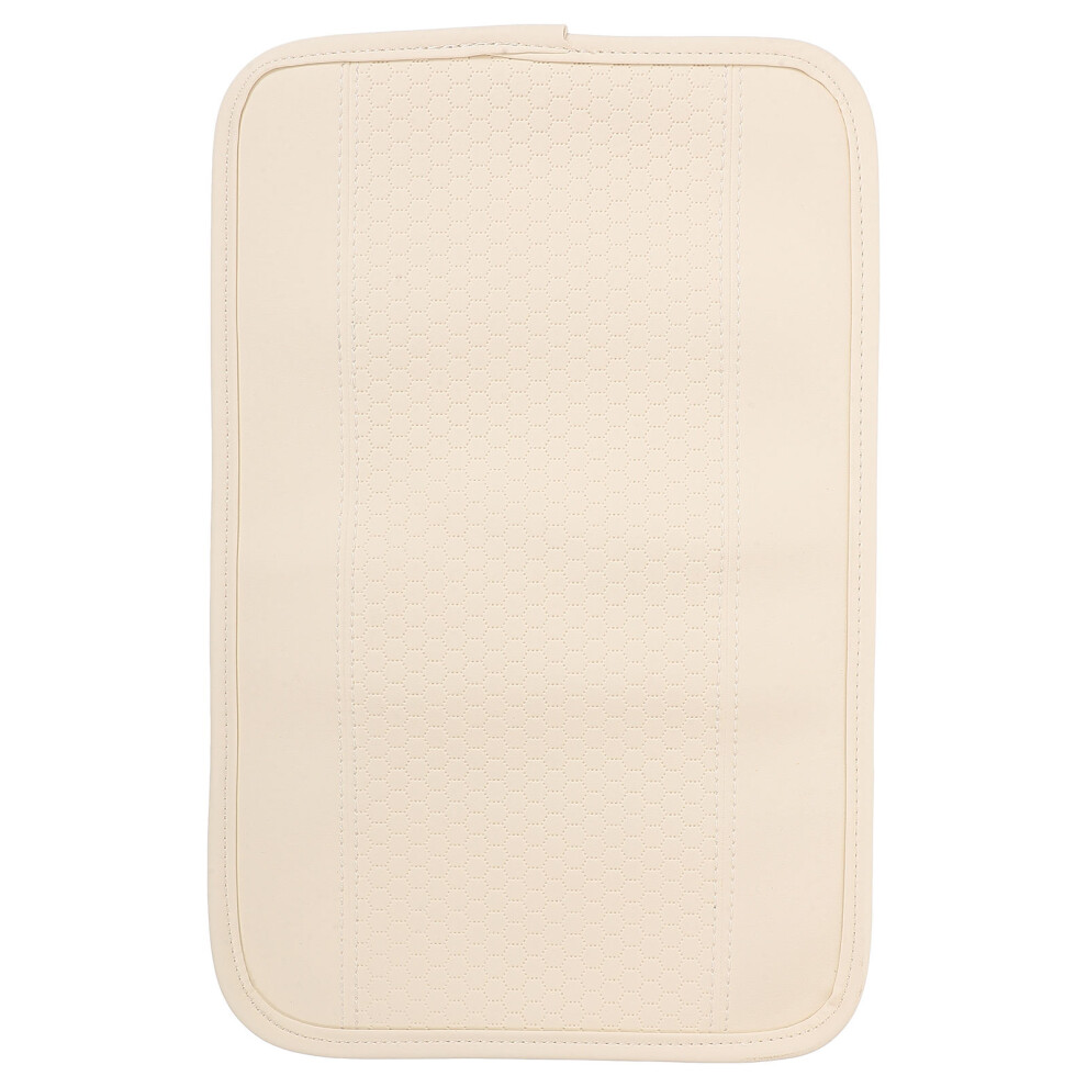 Car Armrest Cushion Pu 1Pack 12.6X8.1x0.1in Beige 3164024118107