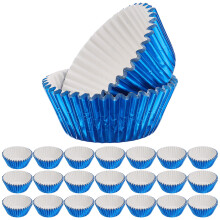 100Pcs Blue Disposable Cupcake Liners Muffin Cases for Birthday Cakes
