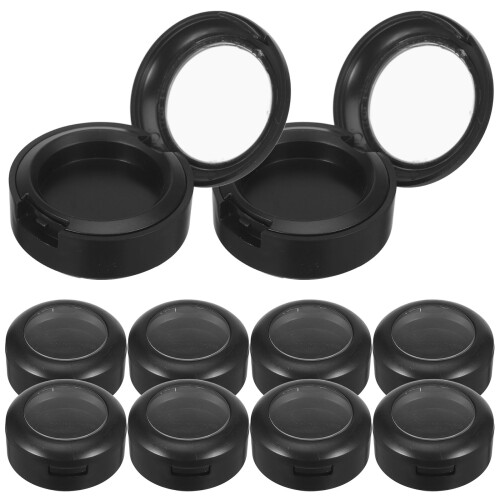 10 Pcs Empty Palette Round Eyeshadow Container Makeup Plate Tool