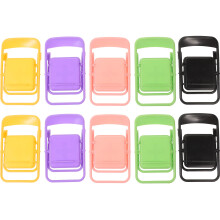 Chair Phone Bracket Mini Folding Chairs Assorted Color 10pcs