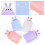 Floating Bathroom Shelves Space Saving Purple Pp 4pcs 10